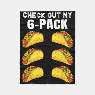 Bekijk mijn Six Pack Funny Taco Boxing Cinco De M Fleece Deken