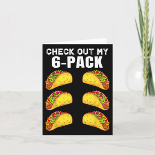 Bekijk mijn Six Pack Funny Taco Boxing Cinco De M Kaart