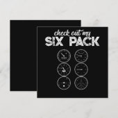 Bekijk mijn Six Pack Pilot Aviation Funny Gym Kaart (Voorkant / Achterkant)