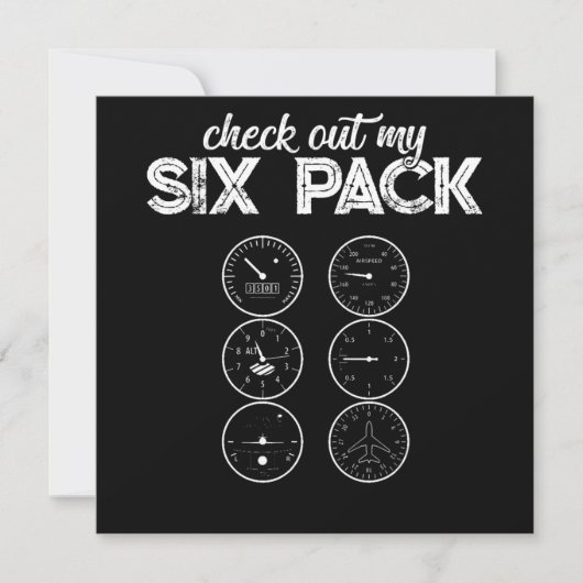 Bekijk mijn Six Pack Pilot Aviation Funny Gym Kaart (Voorkant)