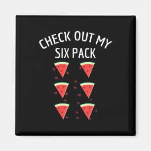 Bekijk mijn Six Pack Watermelon Fun Melon Shirt Magneet