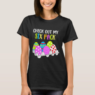 Bekijk mijn sixpack Funny Pasen ei Abs Workout T-shirt