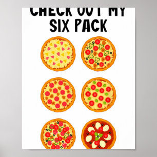 Bekijk mijn sixpack grappige pizza _1 poster