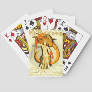 Bekijk Parisienne Art Deco Flapper Speelkaarten