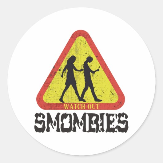Bekijk Smombies Ronde Sticker (Voorkant)
