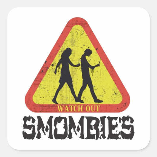 Bekijk Smombies Vierkante Sticker (Voorkant)
