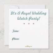 Bekijk William & Kate Stropdas The Knot Invitation Kaart (Achterkant)