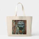 Bekken op de deur van de hemel grote tote bag (Achterkant)