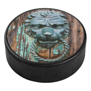 Bekken op de deur van de hemel hockey puck