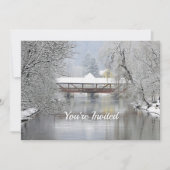 Beklede Bridge Snow-fotoKerstmis Kaart (Voorkant)