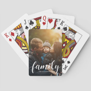 Bekledingsfoto voor Elegant Script "Family" Pokerkaarten