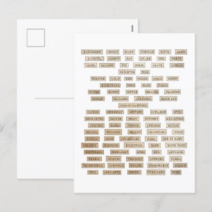 beklijvende woorden Halloween vakantie Briefkaart