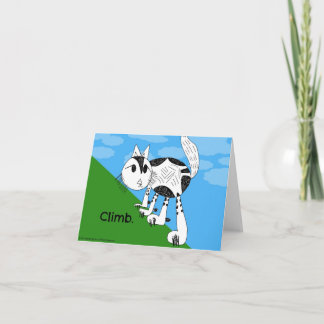Beklim! Leuk Kat Notecard Kaart