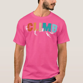 Beklim Word Rock Klimmer Retro Boulderen Mannen Bo T-shirt