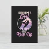 Beklimmen als Girl Mountainbt Bedankkaart (Staand voorkant)