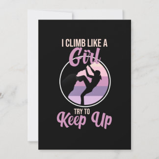 Beklimmen als Girl Mountainbt Bedankkaart