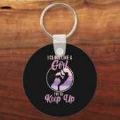 Beklimmen als Girl Mountainbt Sleutelhanger (Voorkant)