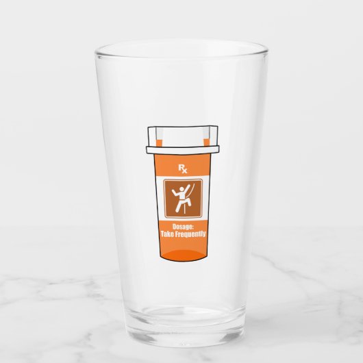 Beklimmen is mijn geneesmiddel glas (Voorkant)