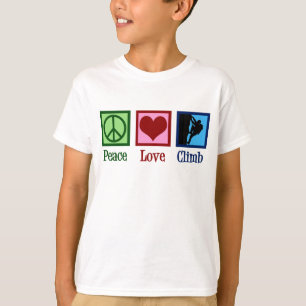Beklimmen van de Peace Love Mountain T-shirt