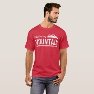 Beklimmen van elke bergrugzakgrafiek t-shirt