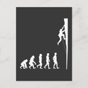 Beklimmende evolutiestroop, freeclimbant-avonturie briefkaart