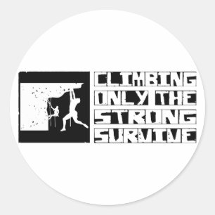 Beklimming overleving ronde sticker