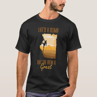 Beklimming van de bergklimberingen in Bouldering T-shirt