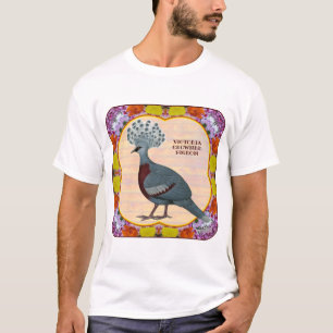 Bekroonde Duif Bloemen T-shirt