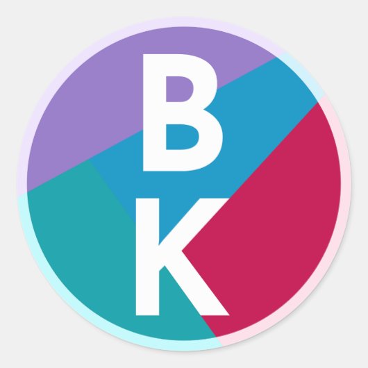 Bekroonde Kaarten Logo Ronde Sticker (Voorkant)