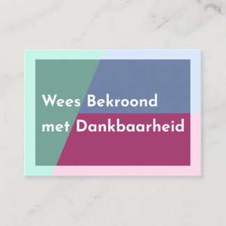Bekroonde Kaarten Visitekaartje
