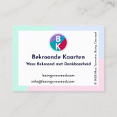 Bekroonde Kaarten Visitekaartje (Achterkant)