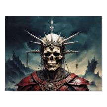 Bekroonde schedel geest van doden