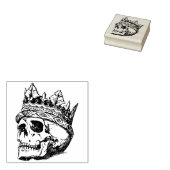 Bekroonde schedel koning 	rubberstempel (Gestempeld)