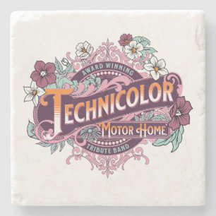 Bekroonde Technicolor Stenen Onderzetter