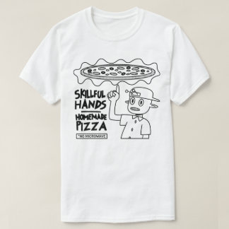 Bekwame handen Zelfgemaakte pizza T-shirt