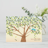 Bel arbre oiseau Save the Date (Debout devant)