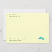 Bel arbre oiseau Save the Date (Dos)