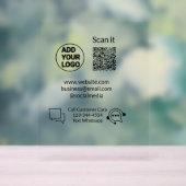 Bel de klantenservice tekst whatsapp Q R code busi Acryl Bord (Neutraal)