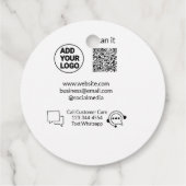 Bel de klantenservice tekst whatsapp Q R code busi Bedankjes Labels (Achterkant)