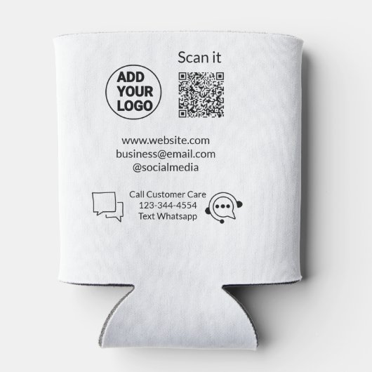 Bel de klantenservice tekst whatsapp Q R code busi Blikjeskoeler (Achterkant)