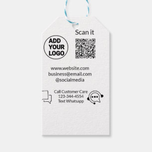 Bel de klantenservice tekst whatsapp Q R code busi Cadeaulabel