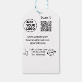 Bel de klantenservice tekst whatsapp Q R code busi Cadeaulabel (Achterkant)