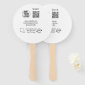 Bel de klantenservice tekst whatsapp Q R code busi Handwaaier (Voorkant en achterkant)