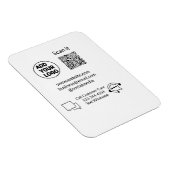 Bel de klantenservice tekst whatsapp Q R code busi Magneet (Rechterzijde)