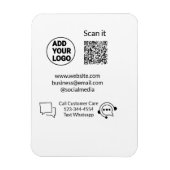 Bel de klantenservice tekst whatsapp Q R code busi Magneet (Verticaal)