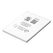 Bel de klantenservice tekst whatsapp Q R code busi Notitieblok (Gedraaid)