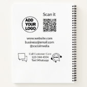 Bel de klantenservice tekst whatsapp Q R code busi Notitieboek (Achterkant)
