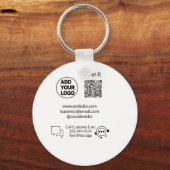 Bel de klantenservice tekst whatsapp Q R code busi Sleutelhanger (Achterkant)