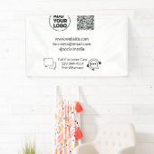 Bel de klantenservice tekst whatsapp Q R code busi Spandoek (Insitu)