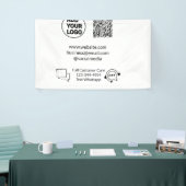 Bel de klantenservice tekst whatsapp Q R code busi Spandoek (Beurs)